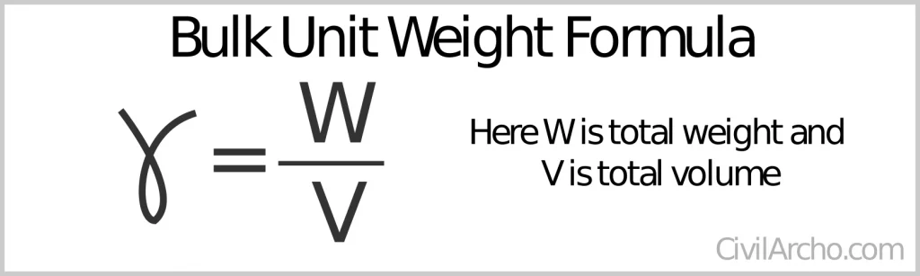 Bulk-Unit-Weight-Formula