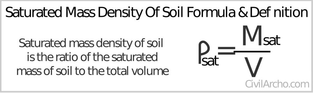 saturated-mass-density-of-soil-formula-and-definition