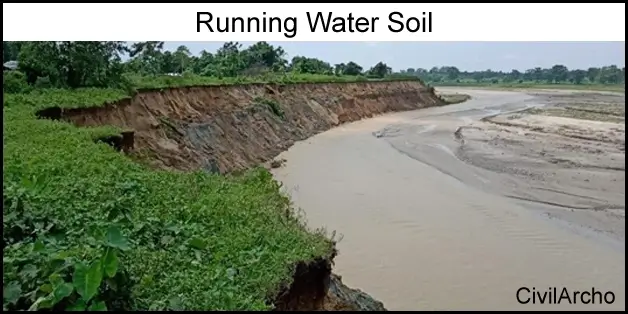 soil transorted by running water
