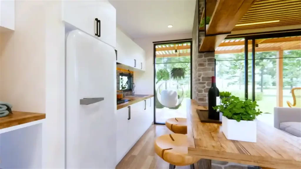 Kitchen of tiny house